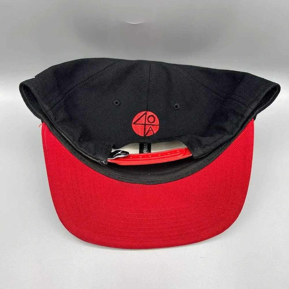 Air Jordan Hat Men Black Red Embroidered Jumpman Spike 40 Snap Back Cap‎